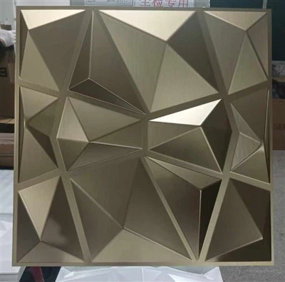 3D metāla PVC sienas panelis